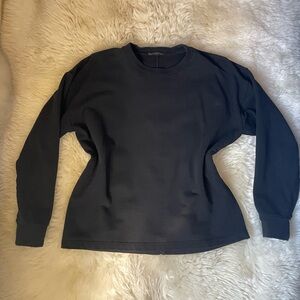 Authentic The Row Ezan cotton boxy fit black sweatshirt *flawed*